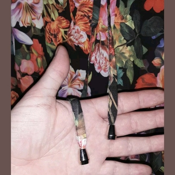 Baccini size 8 floral pants with drawstring NWT - Picture 5 of 8